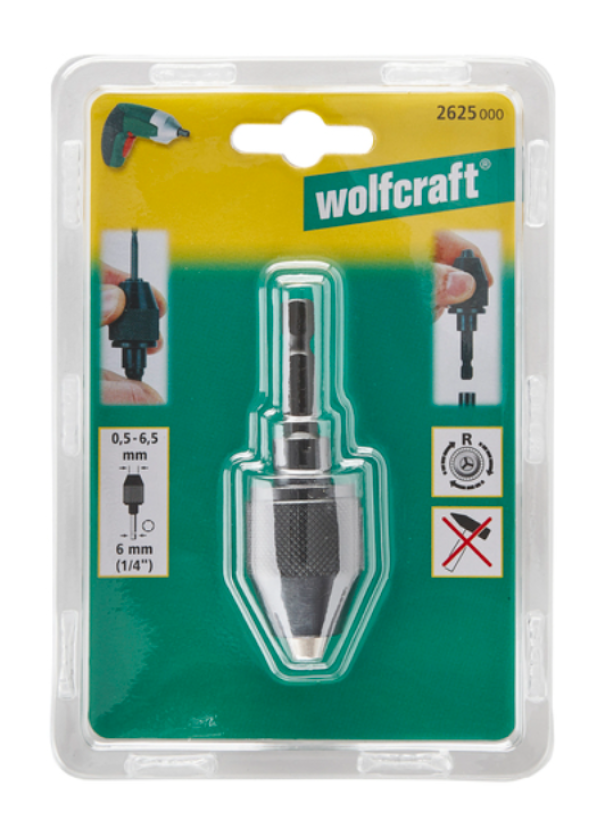 Mandrino autoserrante Wolfcraft apertura max 6.5mm - 2625000 02