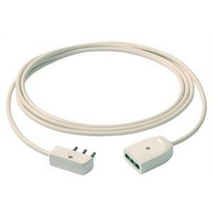 Cavo prolunga 3g1+spina piatta 5m colore bianco 0p32389.b