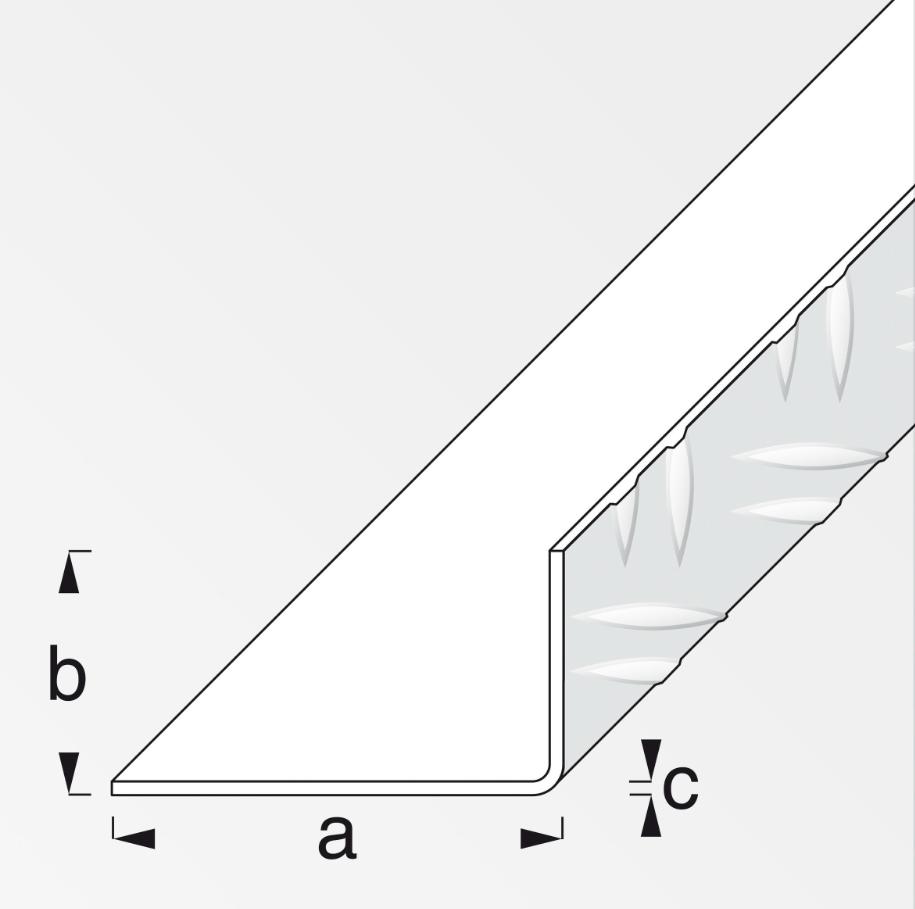 Canala angolare Alfer Aluminium 53,6x29.5X2mm lunghezza 1m - 27900 02