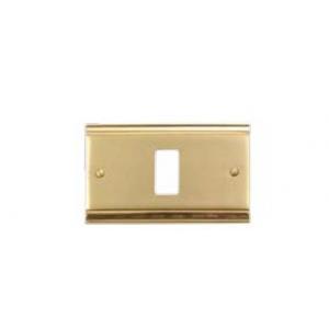 Placca magic 4 posti  9004-ottone satinato