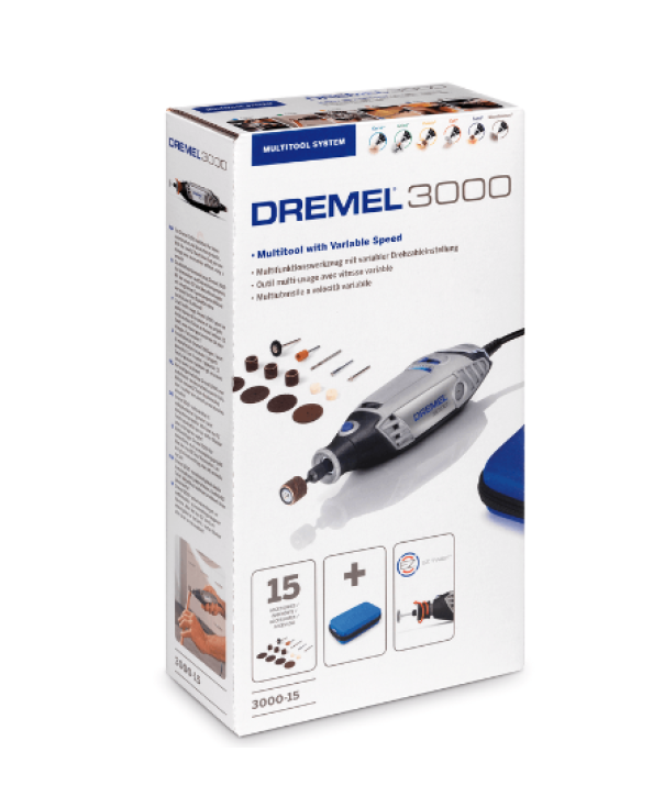 Multiutensile con accessori Dremel 3000-15 130W 19x5x4.5cm - U012000400 03