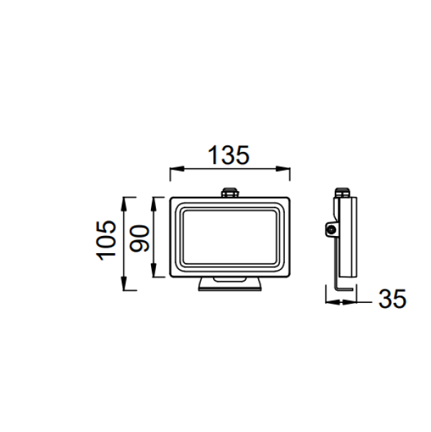 Proiettore led Nobile Illuminazione 10W 3000K bianco - 420/3K/BI 02