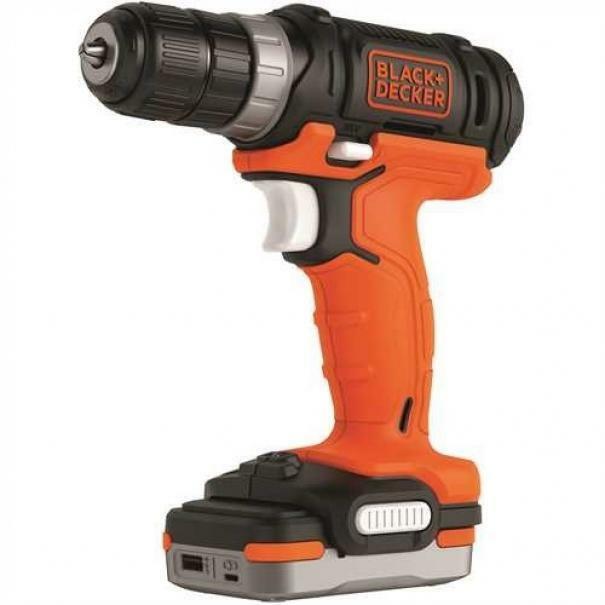 black & decker black & decker trapano avvitatore a batteria 12v cavo usb caricabatteria 230v bdcdd12s1-qw - foto 1