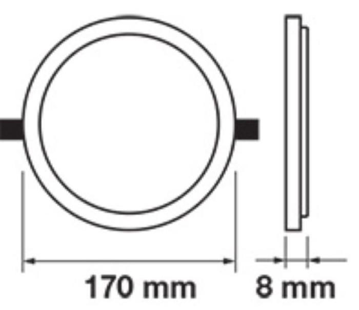 Pannello led rotondo V-tac 22W 4500K bianco VT-2222 - 4938 05