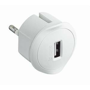 Kit - adattatore spina standard tedesca presa usb 1,5a colore bianco s3625du