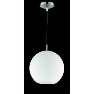 Italia sospensione moon attacco e27 diametro 30cm  in vetro colore bianco r30153007