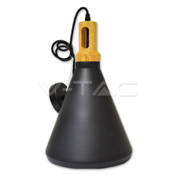 Sospensione V-tac attacco E27 max 60W nero VT-7525 - 3762 02