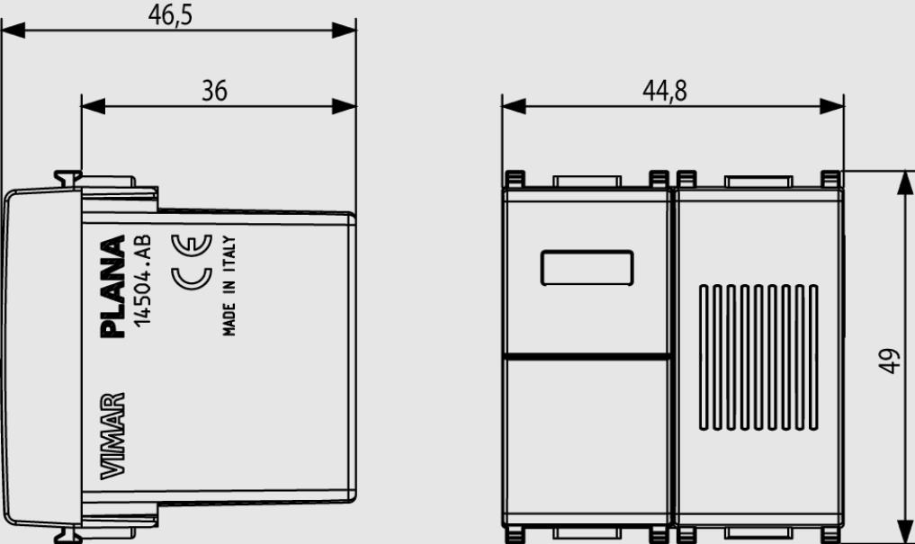 Pulsante annullamento circuiti Vimar Plana 2 moduli bianco - 14504.AB 02