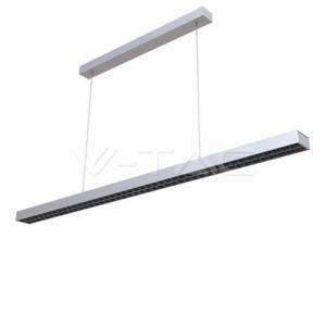 Sospensione led chip samsung 60w luce naturale 4000k in alluminio colore argento vt-7-61 607