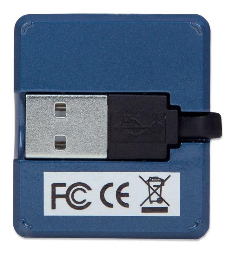 Hub micro usb IC Intracom Manhattan 4 porte blu - 160605 03