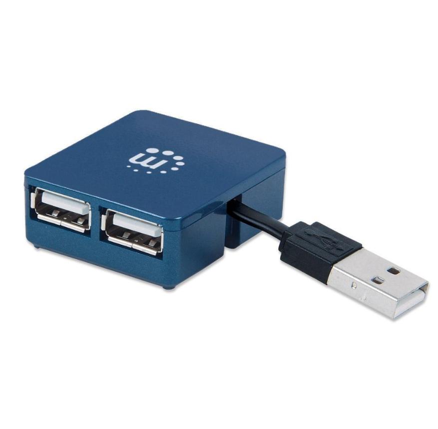 Hub micro usb IC Intracom Manhattan 4 porte blu - 160605 04