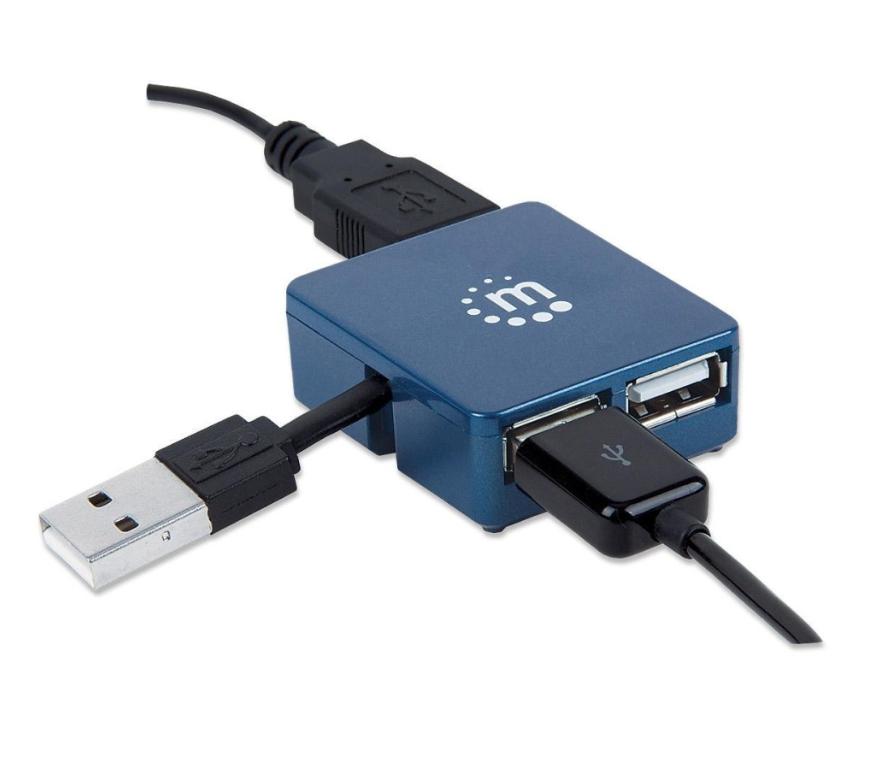 Hub micro usb IC Intracom Manhattan 4 porte blu - 160605 05