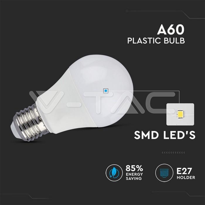 Lampadina led A60 V-tac attacco E27 10W 4000K VT-2210 - 7480 04