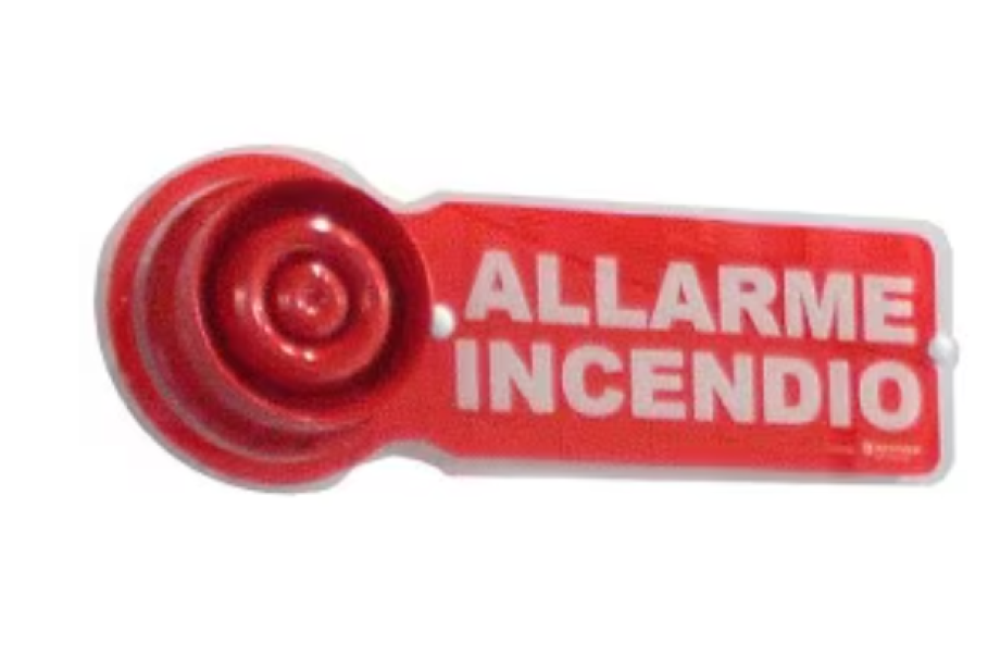 Cartello allarme incendio Notifier Plex-Vad 41x16x0,5cm 5pz - PLEX-VAD 01