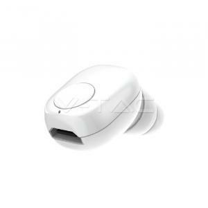 Mini auricolare wirelless ricaricabile 55mah earbud colore bianco vt- 6500 7705