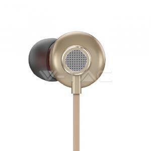 Auricolare con cavo jack 3,5 mm colore oro vt-1132 7707