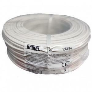 100mt cavo 2voice multipolare 2x0,50mmq colore bianco 1083/94