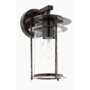 Valdeo lampada da parete 60w attacco grande e27 in metallo zincato colore rame 96241