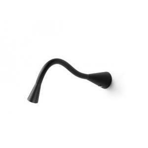 Linea light snake_w1 lampada led da parete 2w luce calda 3000k in alluminio colore nero 7233