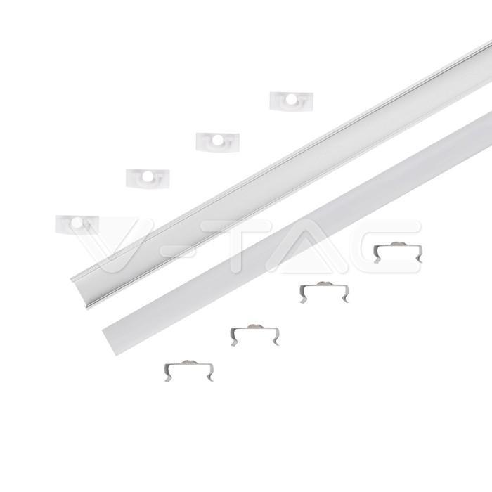 v-tac v-tac 2 metri profilo in alluminio per strisce led da interno vt-8106 3370 - foto 2