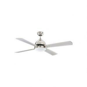 Ventilatore 4 pale diametro 130cm attacco 2xe27 in metallo colore cromo spazzolato 7132cr