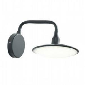 Applique piatto led 20w luce naturale 4000k in metallo verniciato e termoplastico colore grigio 99171/16