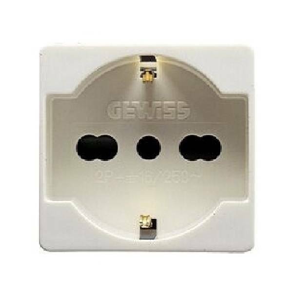 gewiss gewiss system presa schuko 2p+t 16a colore bianco gw20246