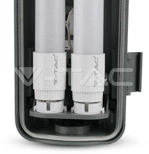 v-tac plafoniera led impermeabile v-tac 6399 vt-12023 - 2x18w 6400k - foto 4