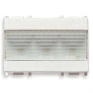 Plana lampada segnapasso led 3 moduli 120-230v bianco 14383