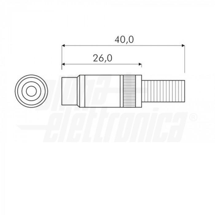 Presa RCA Alpha Elettronica per cavo da 4mm rosso - 18-75R 02