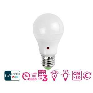 Lampadina led con sensore crepuscolare 11w attacco e27 luce calda 21200