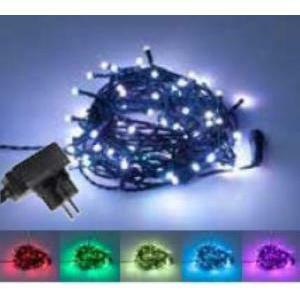 Luci natalizie 80 mini led 36v prolungabili rgb con telecomando ir e memoria ip44 uso esterno/interno 53-180