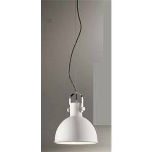 Sospensione in metallo verniciato e27 60w colore bianco 6066b