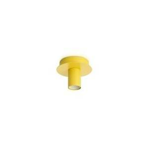 Plafoniera soffitto/parete in metallo e27 60w colore giallo 6248g