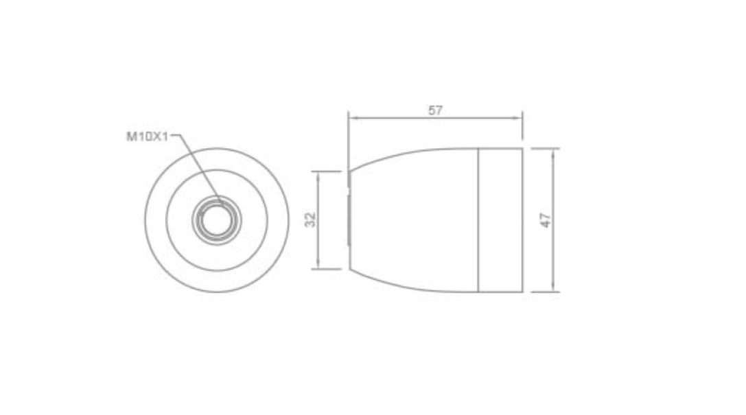 Portalampada FAI attacco E27 M10x1 azzurro - 0160/SM/CIE 02