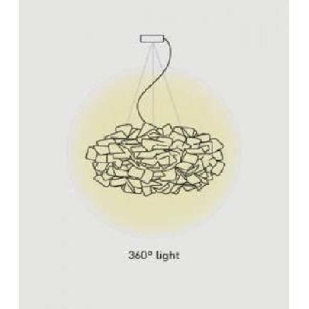 slamp slamp clizia large sospensione colore opale  bianco clisl00wht01t00000eu - foto 2