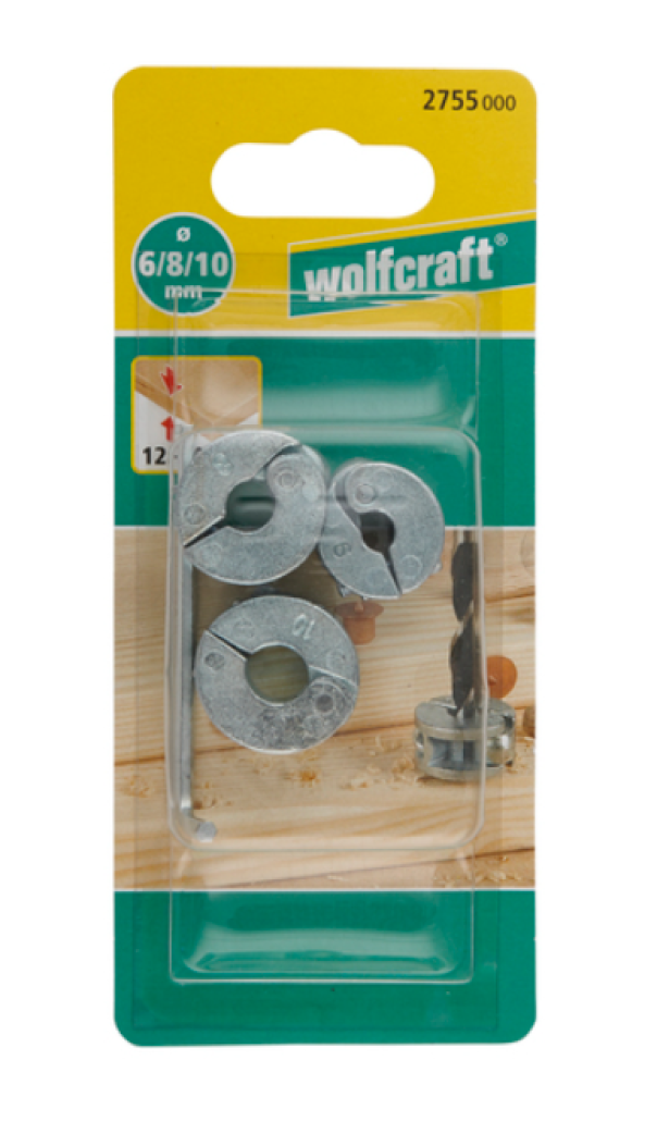 Arresti di profonditu00e0 Wolfcraft diametro 10mm 3pz - 2755000 02