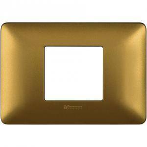 Matix placca 2 posti centrati colore gold  am4819mgl