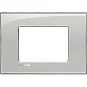 Livinglight placca 3 moduli colore grigio ghiaccio lna4803kg